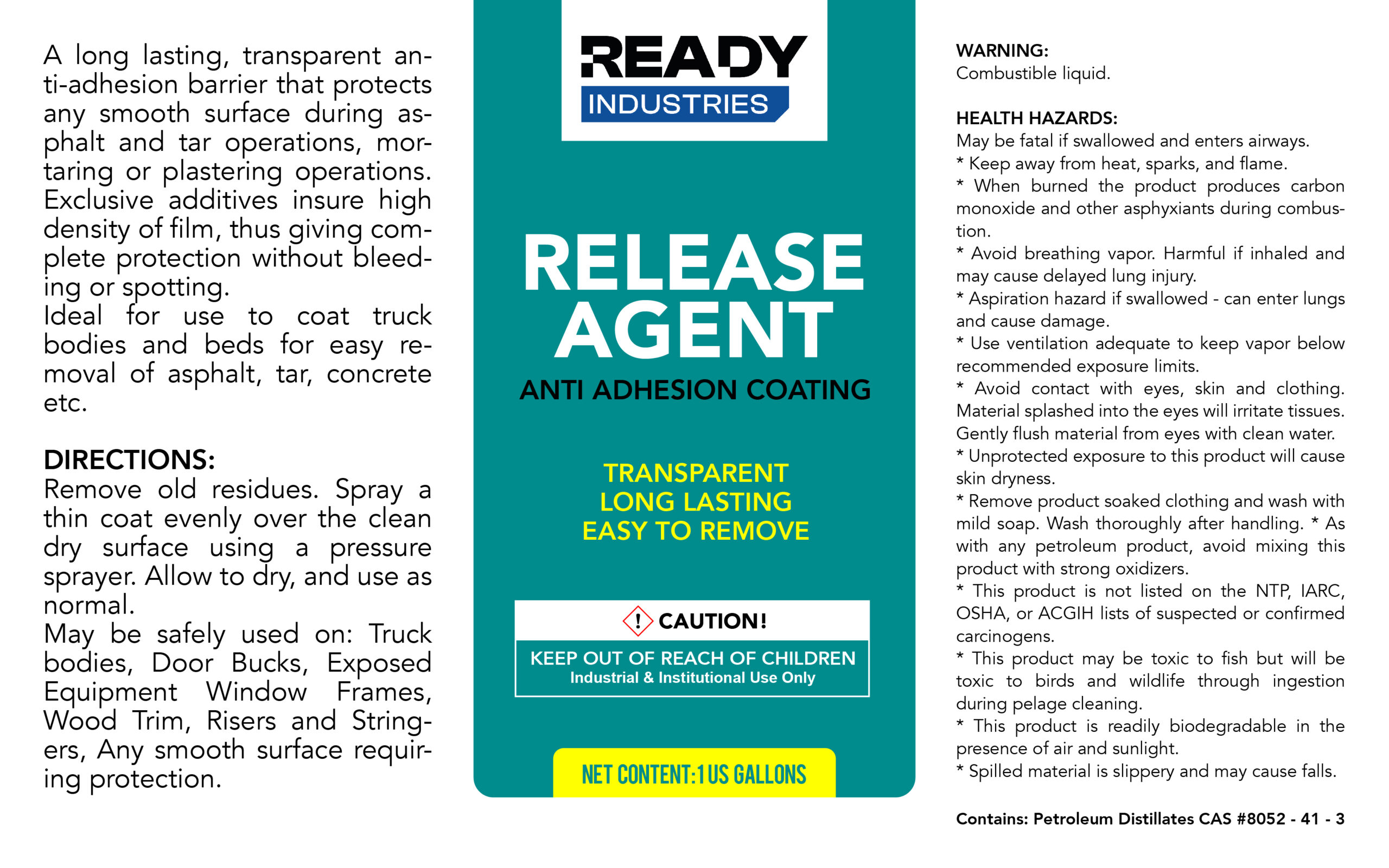 Ready Release Agent 1 Gallon (Pack of 4) - Image 2